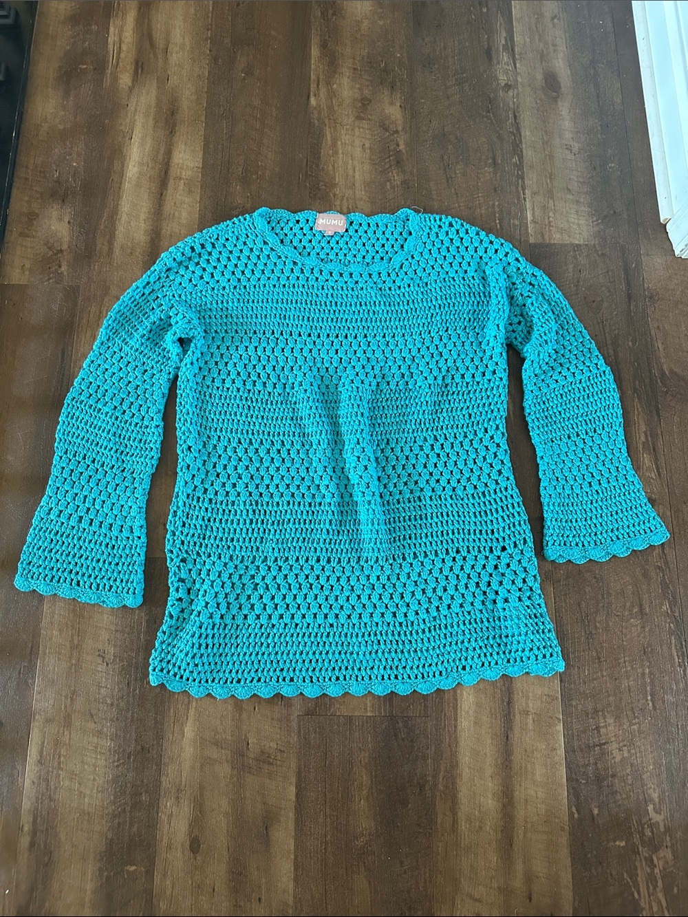 Show me your Mumu turquoise Paula crochet cover up/tunic size small
